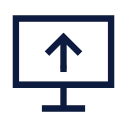 Screen share icon, Sharp Line style