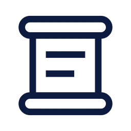 Scroll paper icon, Sharp Line style