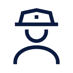 Security guard icon, Sharp Line style