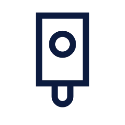 Security key icon, Sharp Line style