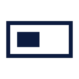 Segmented control icon, Sharp Line style