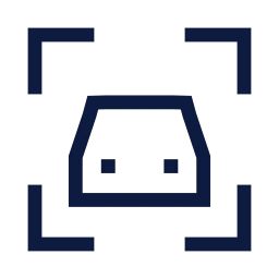 Self driving car icon, Sharp Line style