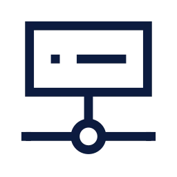 Server network icon, Sharp Line style