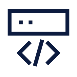 Server script icon, Sharp Line style