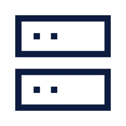 Servers icon, Sharp Line style