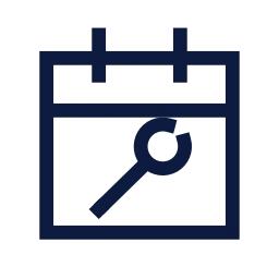 Service schedule icon, Sharp Line style