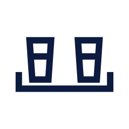 Serving tray icon, Sharp Line style
