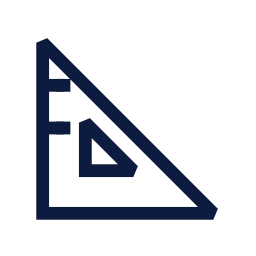 Set square icon, Sharp Line style