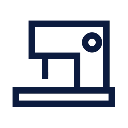 Sewing machine icon, Sharp Line style