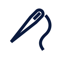 Sewing needle icon, Sharp Line style
