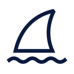 Shark icon, Sharp Line style