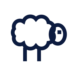 Sheep icon, Sharp Line style