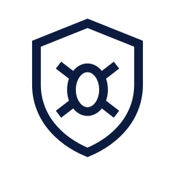 Shield bug icon, Sharp Line style