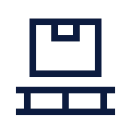 Shipping pallet icon, Sharp Line style