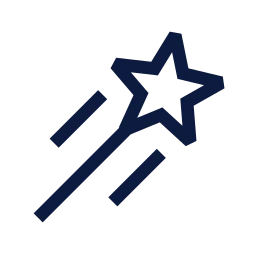 Shooting star icon, Sharp Line style