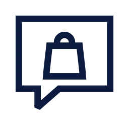 Shop chat icon, Sharp Line style