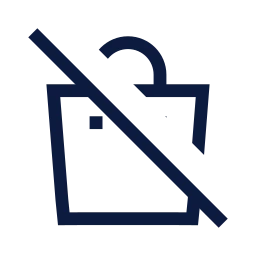 Shopping bag off icon, Sharp Line style