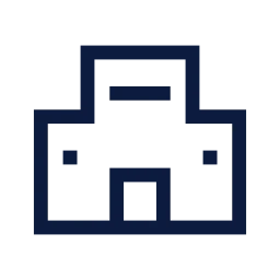 Shopping complex icon, Sharp Line style