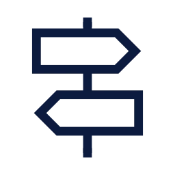 Signpost icon, Sharp Line style