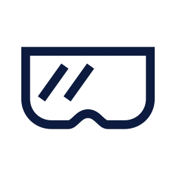 Ski goggles icon, Sharp Line style