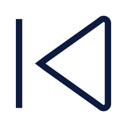 Skip back icon, Sharp Line style