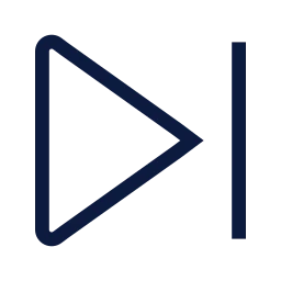 Skip forward icon, Sharp Line style