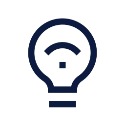 Smart bulb icon, Sharp Line style