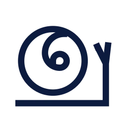 Snail icon, Sharp Line style