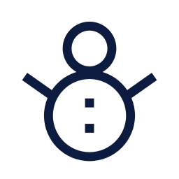 Snowman icon, Sharp Line style