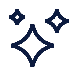 Sparkles icon, Sharp Line style