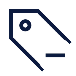 Tag minus icon, Sharp Line style
