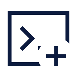 Terminal plus icon, Sharp Line style