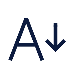 Text size decrease icon, Sharp Line style
