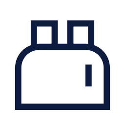 Toaster icon, Sharp Line style