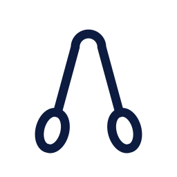 Tongs icon, Sharp Line style