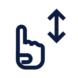 Touch scroll icon, Sharp Line style