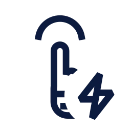 Touch tap bolt icon, Sharp Line style