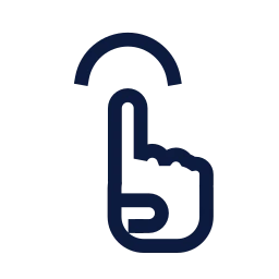 Touch tap icon, Sharp Line style
