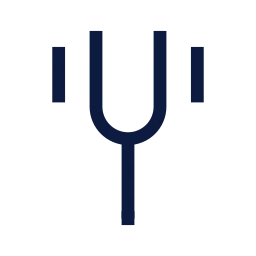 Tuning fork icon, Sharp Line style