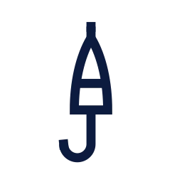 Umbrella closed icon, Sharp Line style