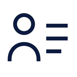 User list icon, Sharp Line style