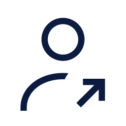 User share icon, Sharp Line style