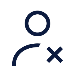 User x icon, Sharp Line style