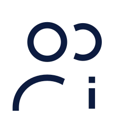Users info icon, Sharp Line style