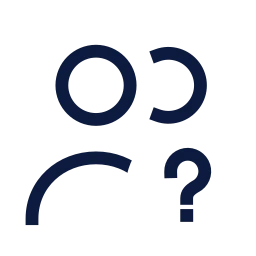 Users question icon, Sharp Line style