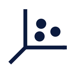 Vector embedding icon, Sharp Line style