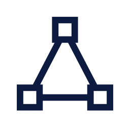 Vector nodes icon, Sharp Line style