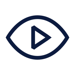 Video views icon, Sharp Line style