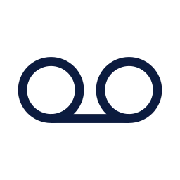 Voicemail icon, Sharp Line style