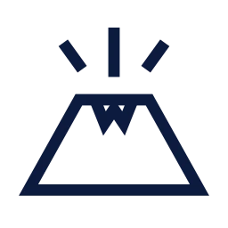 Volcano icon, Sharp Line style